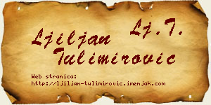 Ljiljan Tulimirović vizit kartica